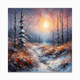 Silent Winter Dawn Canvas Print