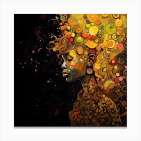 Woman With Colorful Hair Canvas Print