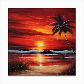 Sunset At The Beach 768 Canvas Print