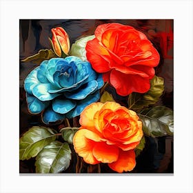 Roses Painting Canvas Print