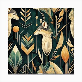 Foxes Canvas Print