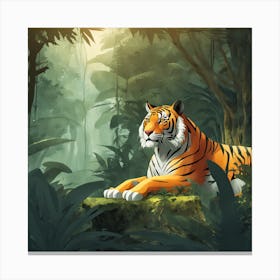 Tiger In The Jungle 31 Canvas Print