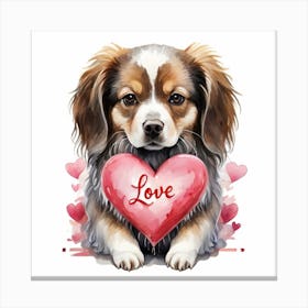 Love Dog Canvas Print