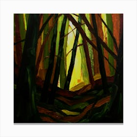 Forest Abstratpanting 1 Canvas Print