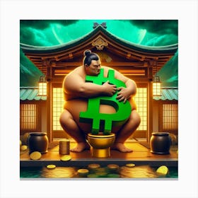 Samurai Bitcoin Canvas Print