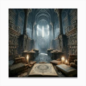 The Library Of Echoes Canvas Print