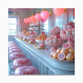 Pink Desserts Canvas Print