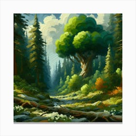 Tree In The Forest 1 Canvas Print