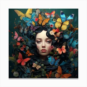 Butterfly Girl Canvas Print