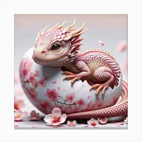 Lizard In An Egg 1 Canvas Print