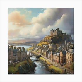 Edinburgh Castle art print Canvas Print