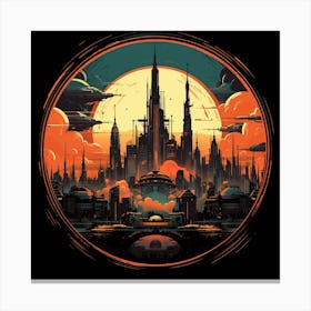 Star Wars Cityscape Canvas Print