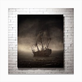 Ship In The Dark Canvas Print