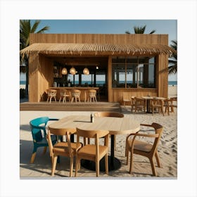 Beach Restaurant Canvas Print