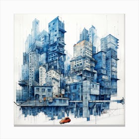 Blue City Canvas Print