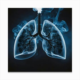 Lungs And Smoke 6 Canvas Print