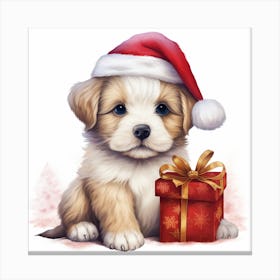 Christmas Puppy 1 Canvas Print