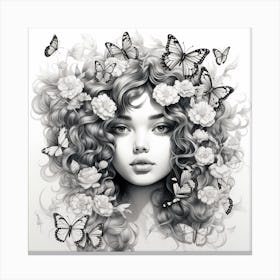 Butterfly Girl 20 Canvas Print