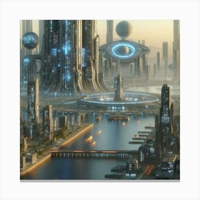 Futuristic City 13 Canvas Print