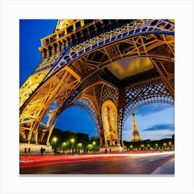 Eiffel Tower At Dusk Canvas Print