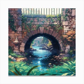 Bridge Over The River Canvas Print