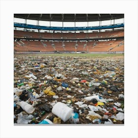 Stadium Full Of Garbage 4 Canvas Print