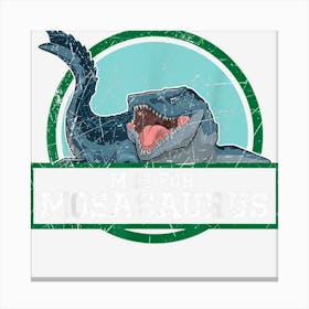 M Is For Mosasaurus Paleontologist Dinosaur 1 Canvas Print