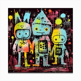 Three Robots Canvas Print