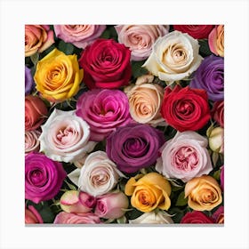 Colorful Roses 2 Canvas Print