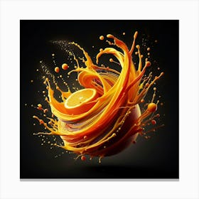 Orange Juice Splash 2 Canvas Print