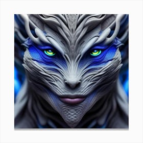 Dragon With Blue Eyes Canvas Print
