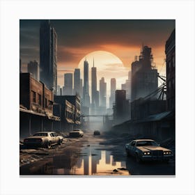 Cyber City Canvas Print