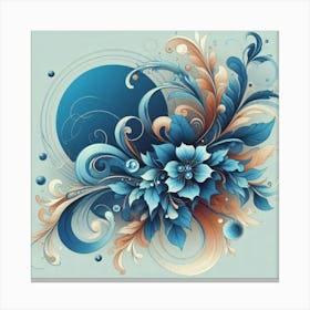 Abstract Floral Design Stampe su tela