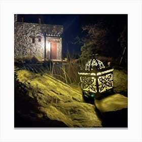 House At Night Canvas Print