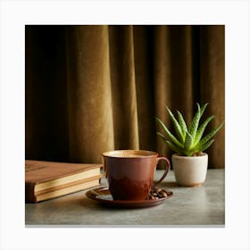 Coffee And Book 1 Canvas Print