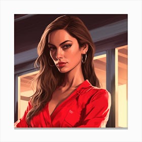 GTA Style Lily Aldridge Canvas Print