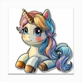 Unicorn Sticker 175 Canvas Print