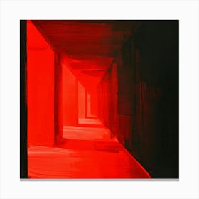 Red Corridor Canvas Print