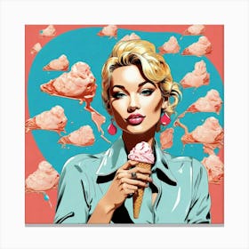 Ice Cream Girl 9 Canvas Print