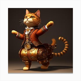 Steampunk Cat Canvas Print