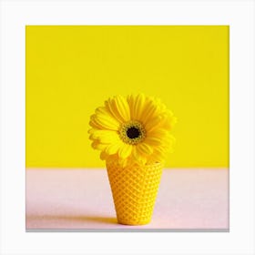 Yellow Flower In An Ice Cream Cone Toile