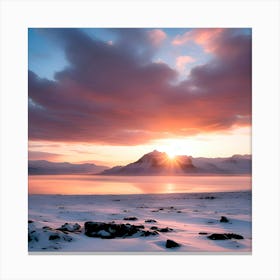 Sunrise Over Iceland Canvas Print