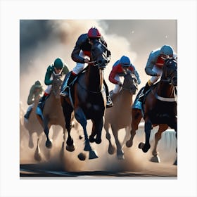 Horse Race 21 Canvas Print