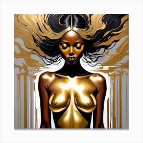 Gold Nude Canvas Print