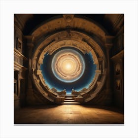 Room With A Spiral Staircase Canvas Print