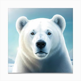 Polar Bear portrait  Canvas Print