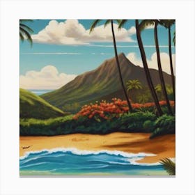 Hawaiian Beach landscape Canvas Print