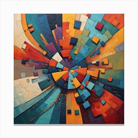 Abstract Puzzles Painting Canvas Print