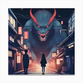 Demon And The Girl Canvas Print