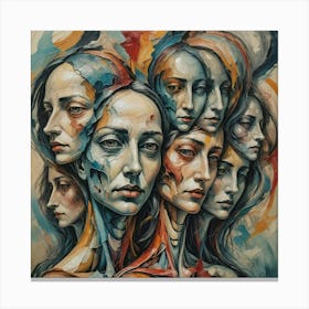 'The Faces Of Women' Canvas Print